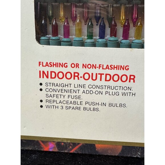 Vintage 100 Add-A-Lites Super Bright Indoor/Outdoor Christmas Lights New - Picture 2 of 7